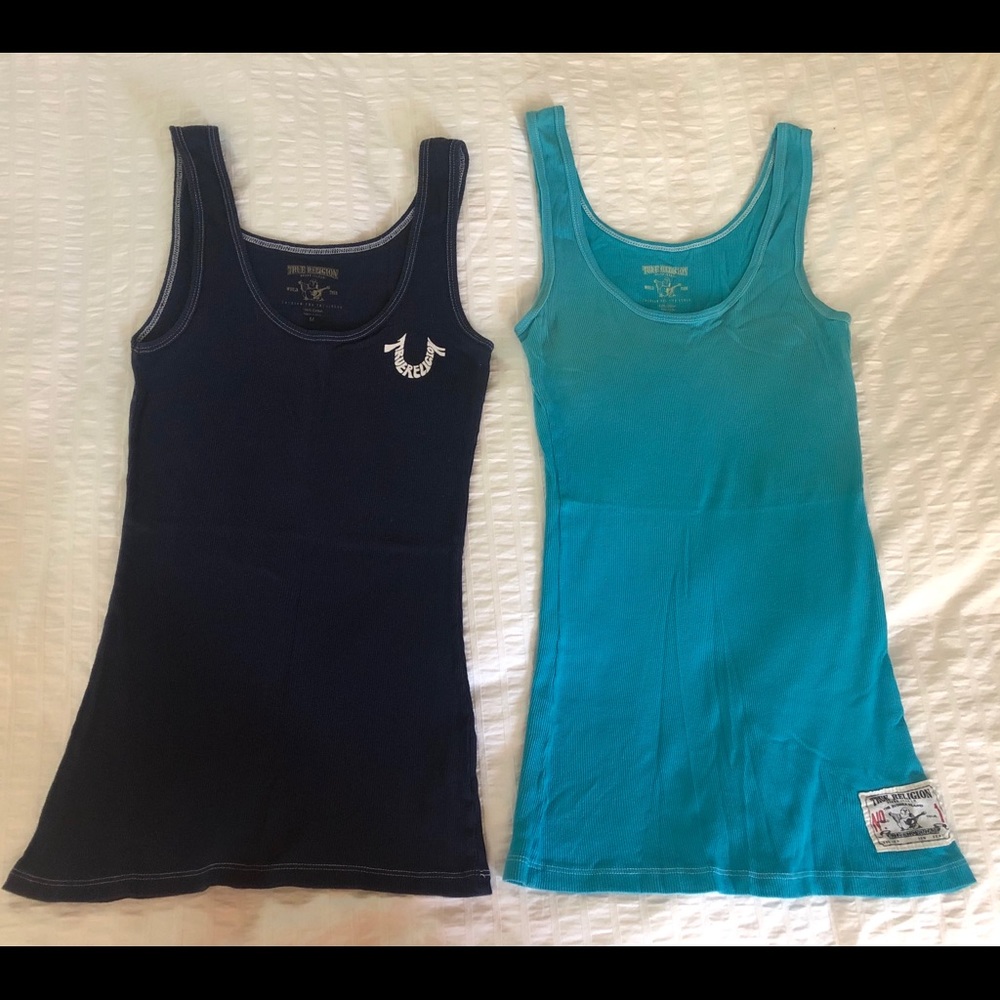 2 True Religion Tanks. New perfect condition.